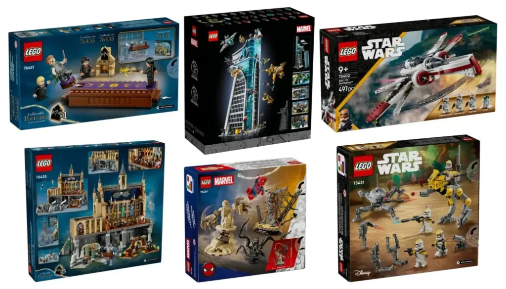 Офіційні ліцензійні набори Lego, присвячені Гаррі Поттеру, «Зоряним війнам» та фільмам Marvel